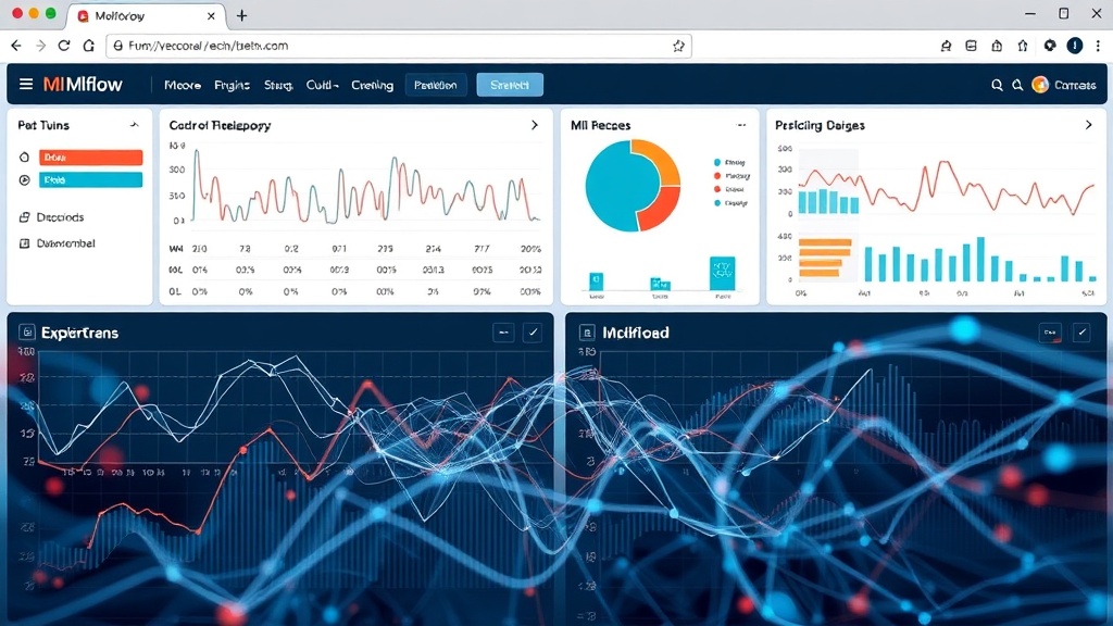 MLflow UI dashboard displaying experiment runs and their metrics