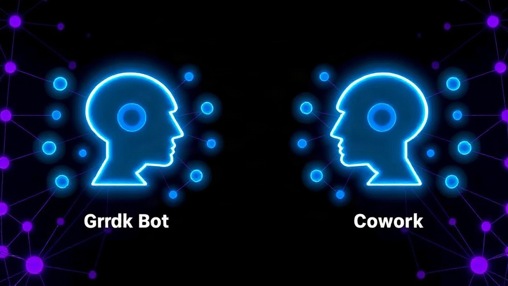 User interface comparison of Grok Bot and Claude Cowork AI agents