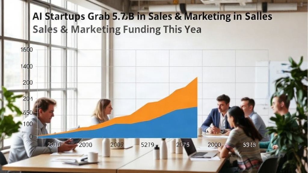 Chart showing the breakdown of AI startup funding in sales and marketing sectors.