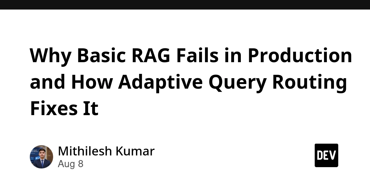 Adaptive RAG Solves Production Failures of Naive Vector Search