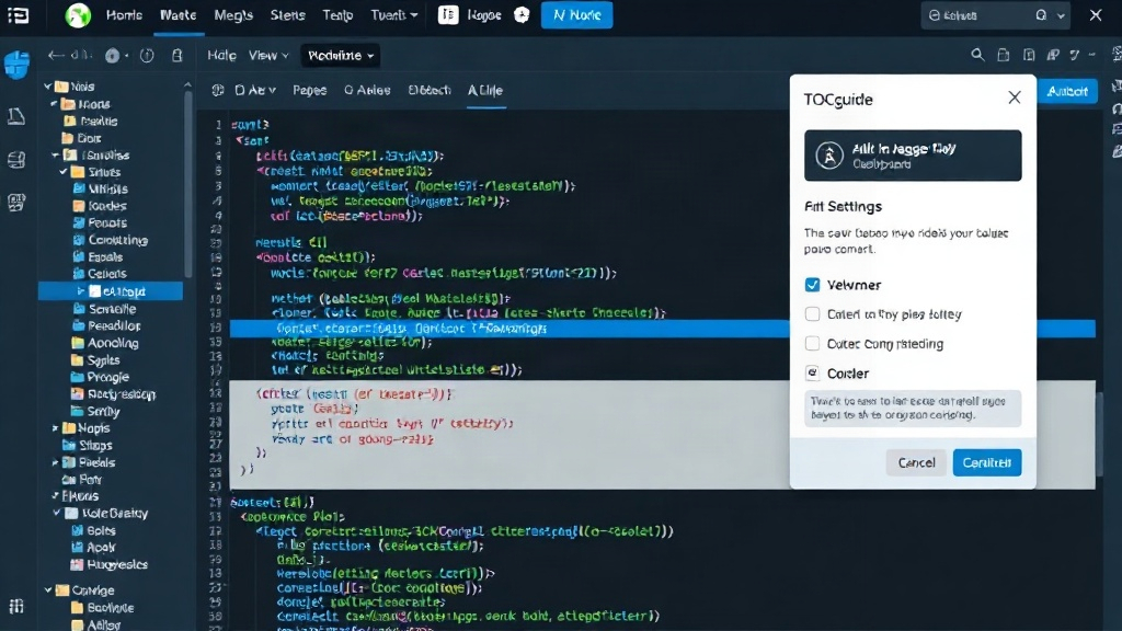 Screenshot of the TOCguide WordPress plugin settings in the dashboard