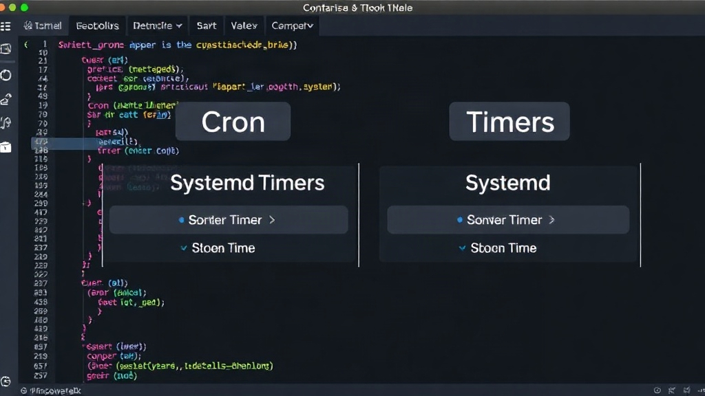 Comparison table illustrating key differences between cron and systemd timers