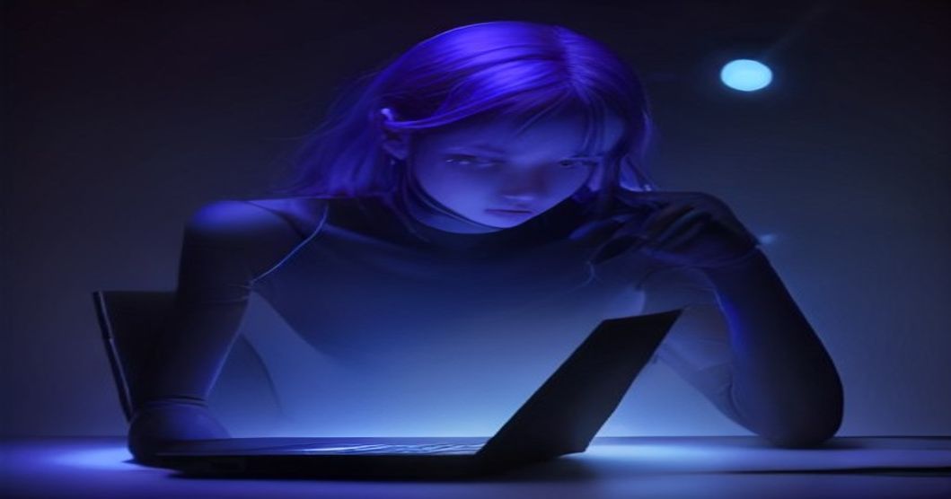 Young job seeker typing on a laptop with ChatGPT interface visible