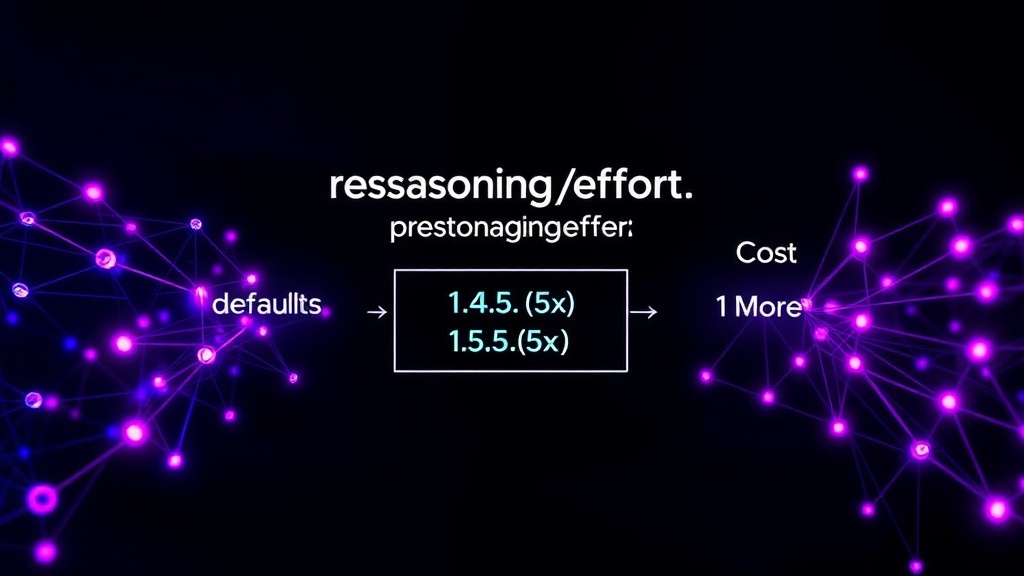 A conceptual diagram illustrating the impact of reasoning_effort on AI processing and cost.