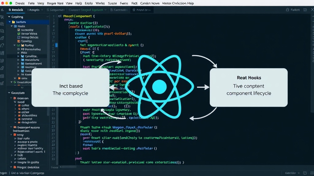 Diagram illustrating the three main phases of a React class component lifecycle