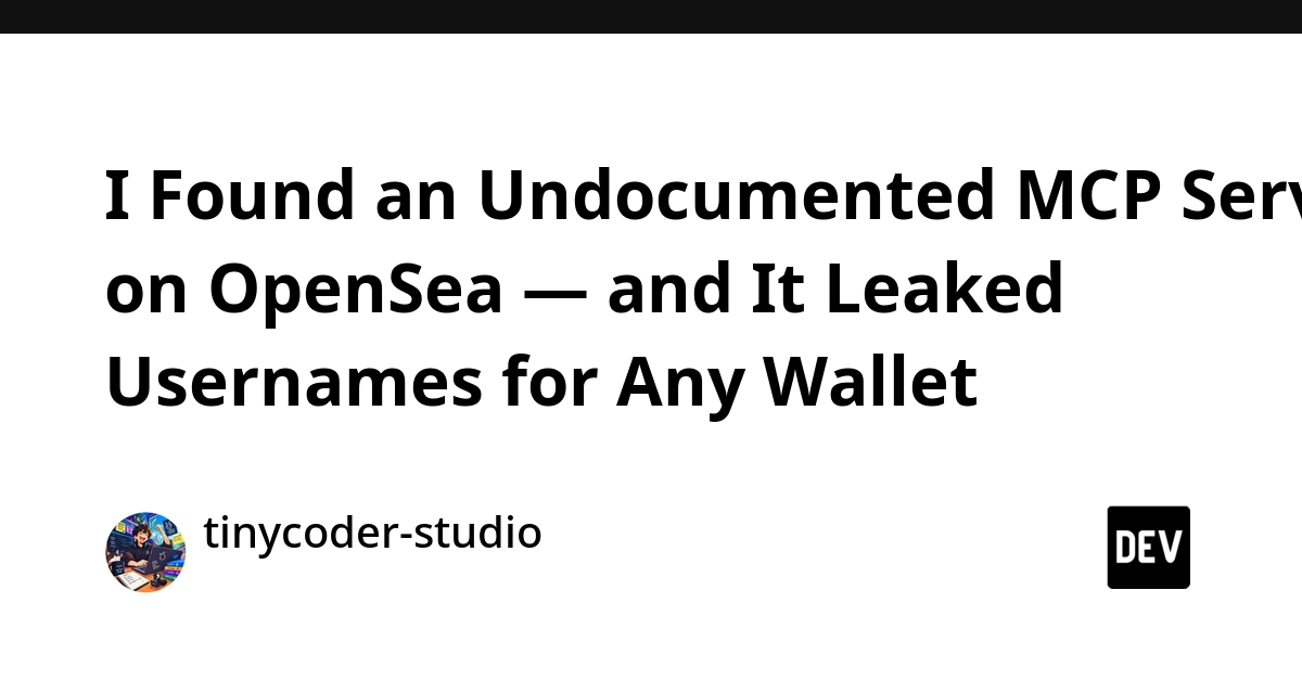 OpenSea MCP Server Leaked Usernames for Any Wallet with Profile