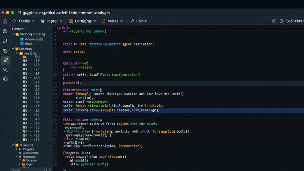 Initial view of the web application showing graphical script content analysis