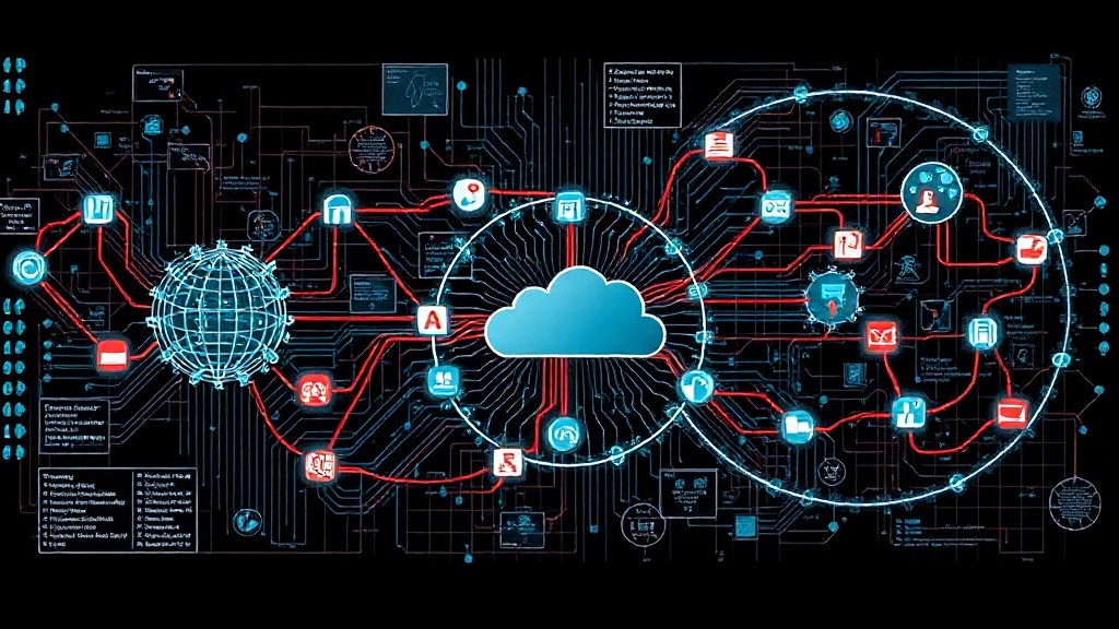 Visual representation of a complex, interconnected legacy system architecture