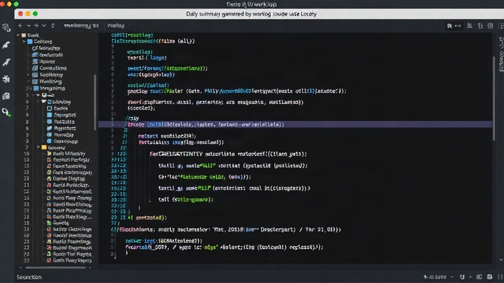 Daily summary view generated by worklog-for-claude-code