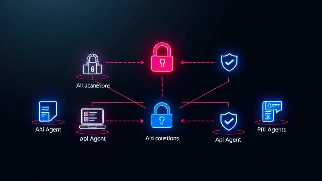 Diagram illustrating the insecure connection flow between an AI agent and multiple backend services via MCP.