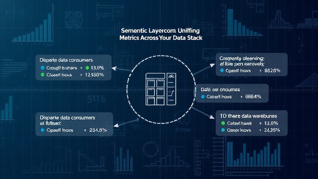Diagram showing disparate data consumers querying a single data warehouse with inconsistent results.