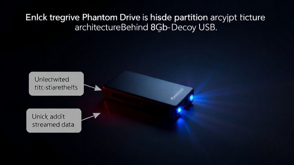 Diagram illustrating Phantom Drive's dual partition architecture and unlock process