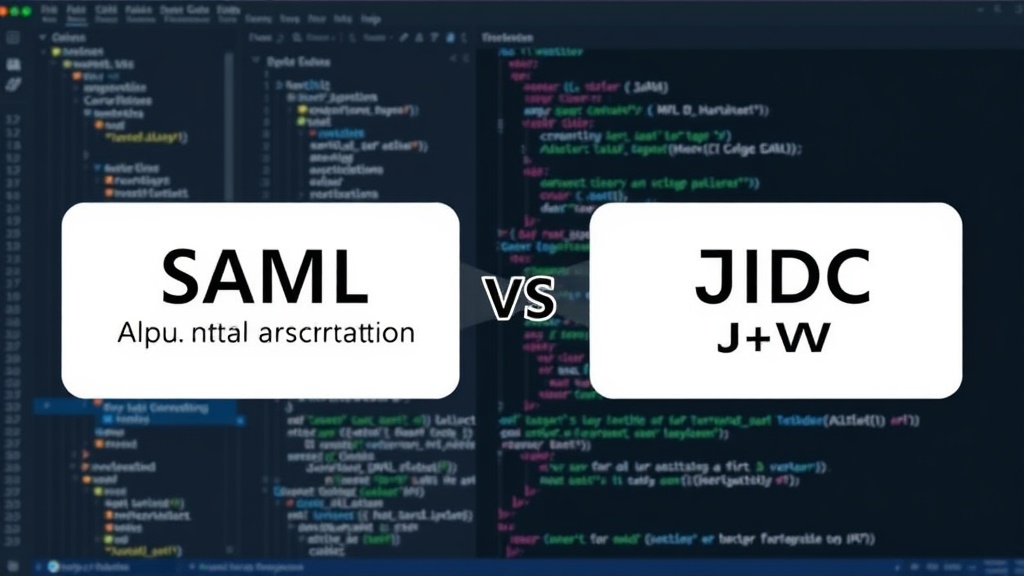 Diagram comparing SAML XML assertions and OIDC JWT tokens.