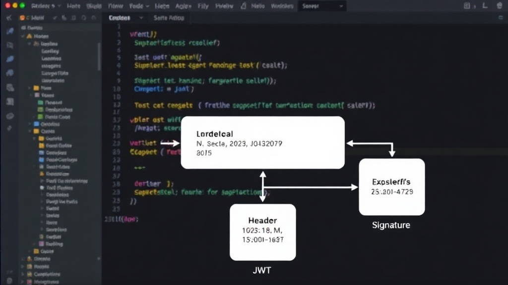 Diagram showing the three parts of a JWT: header, payload, and signature