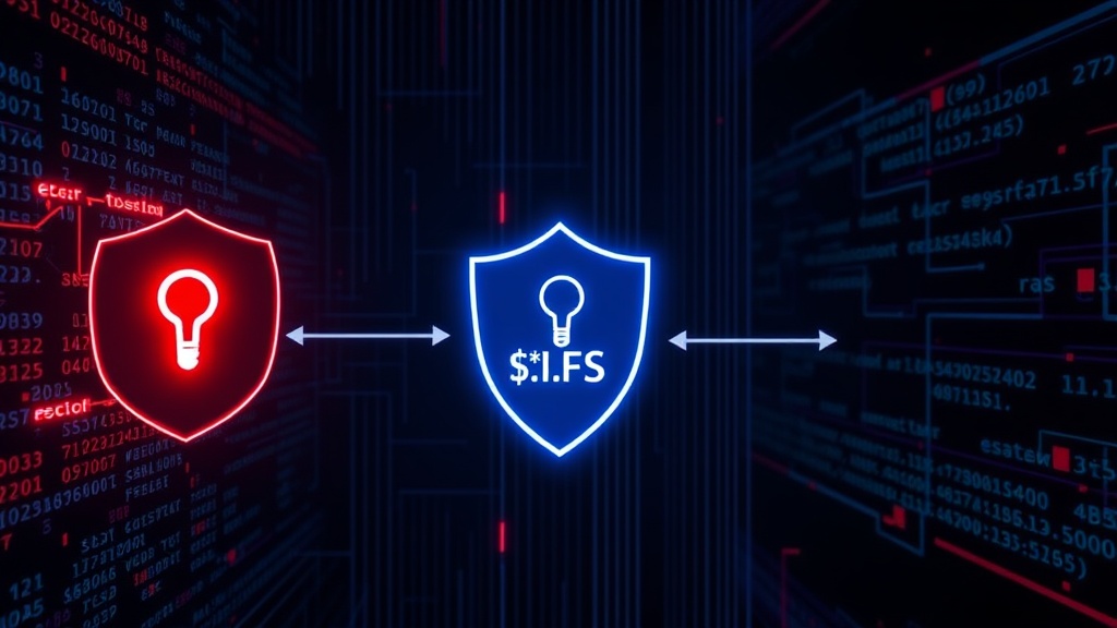 Diagram illustrating the command injection flow and ${IFS} bypass