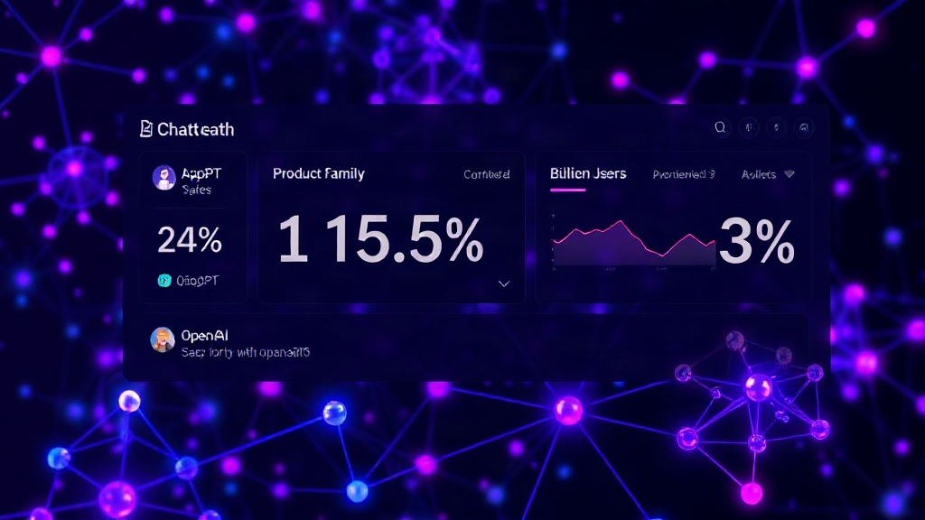 Screenshot of OpenAI's dashboard showing product family user growth metrics