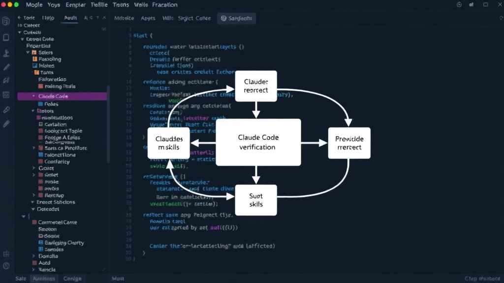 Diagram illustrating the flow of a Claude Code verification loop with skills
