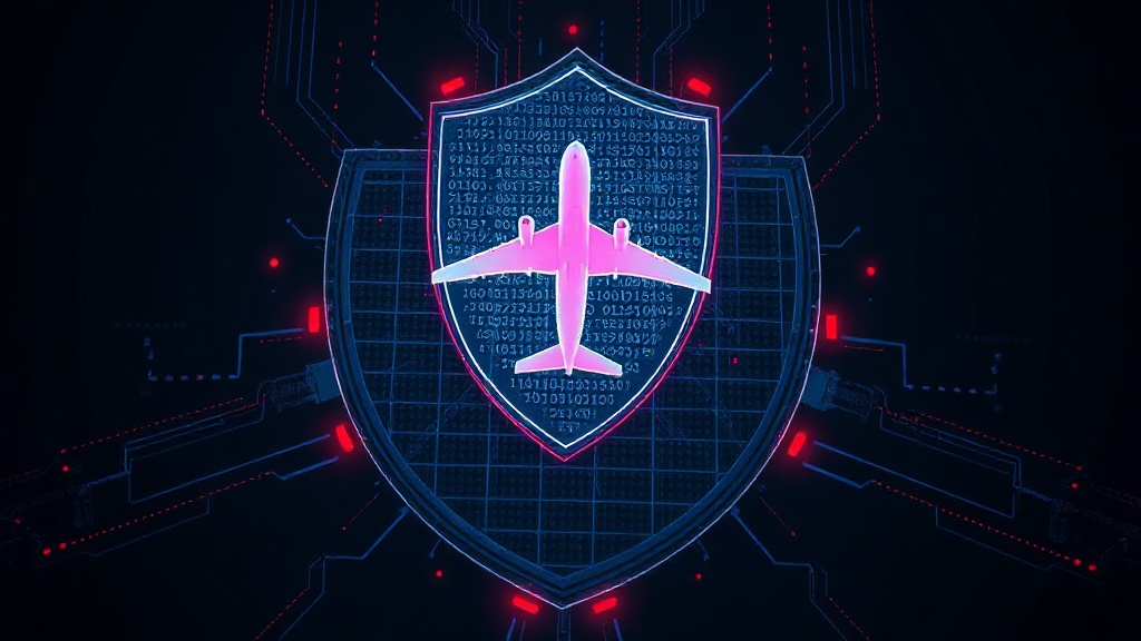 Diagram illustrating a man-in-the-middle attack on an airplane Wi-Fi network