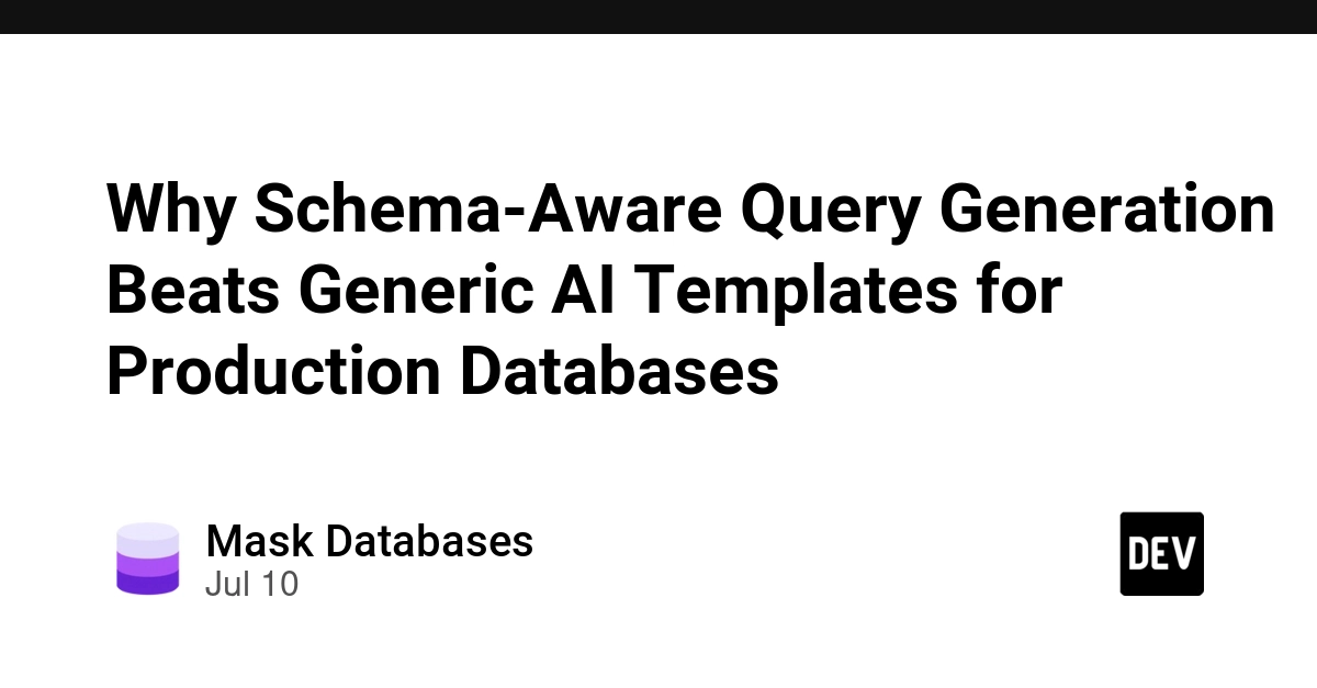 Schema-Aware AI Beats Generic Templates for Production Database Queries