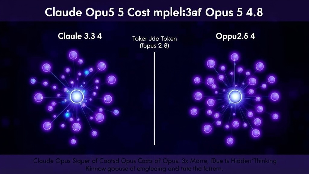 Comparison chart showing token usage and cost differences between Claude Opus 5 and Opus 4.8
