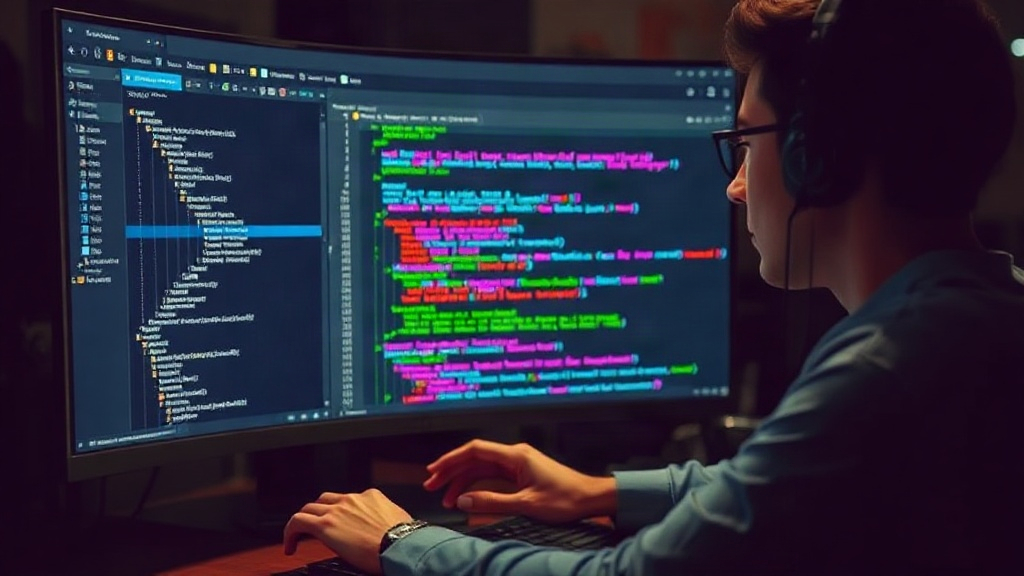 Developer reviewing AI-generated code with a debugger open