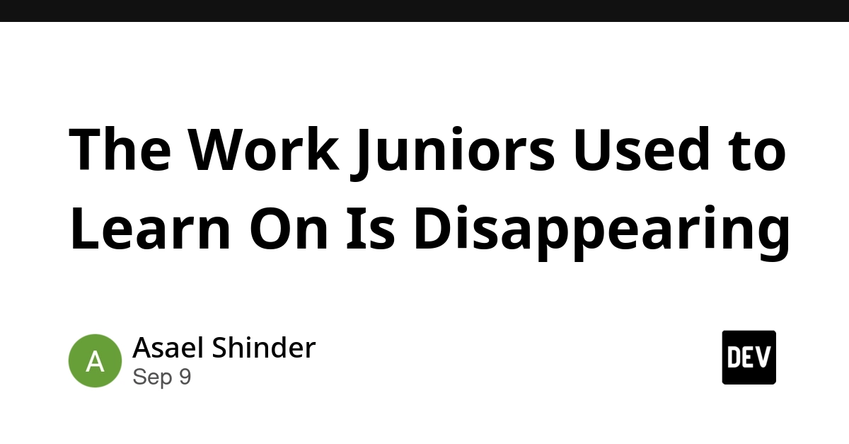 Junior Engineers' Learning Ground Vanishes as AI Automates Tedious Tasks
