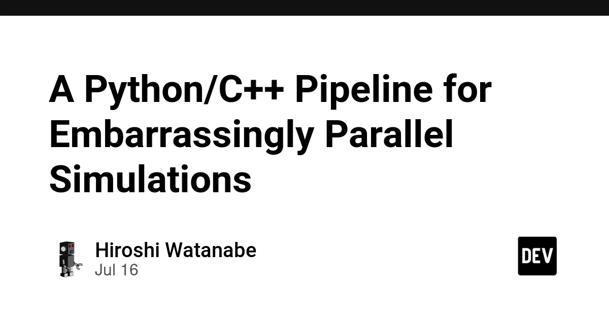 Python/C++ Pipeline Streamlines Embarrassingly Parallel Simulations