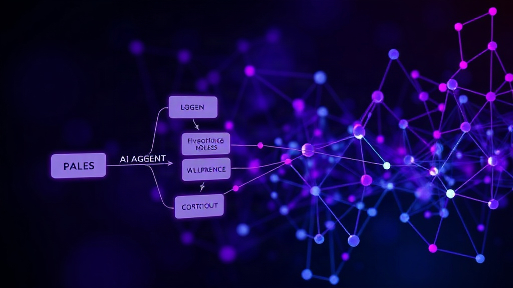 Flowchart illustrating the transition from human roles to AI agent units in business processes