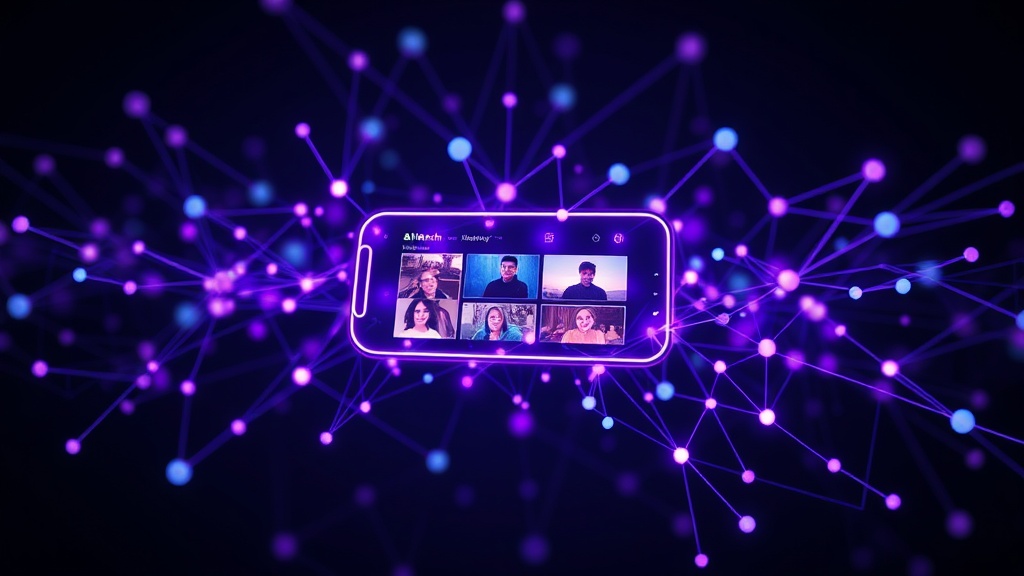 AI interface analyzing a smartphone camera roll for social media content opportunities