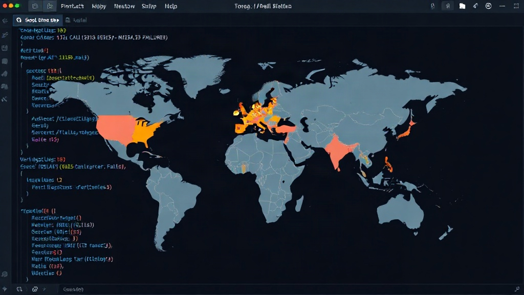 Visual representation of global token holder distribution on a world map