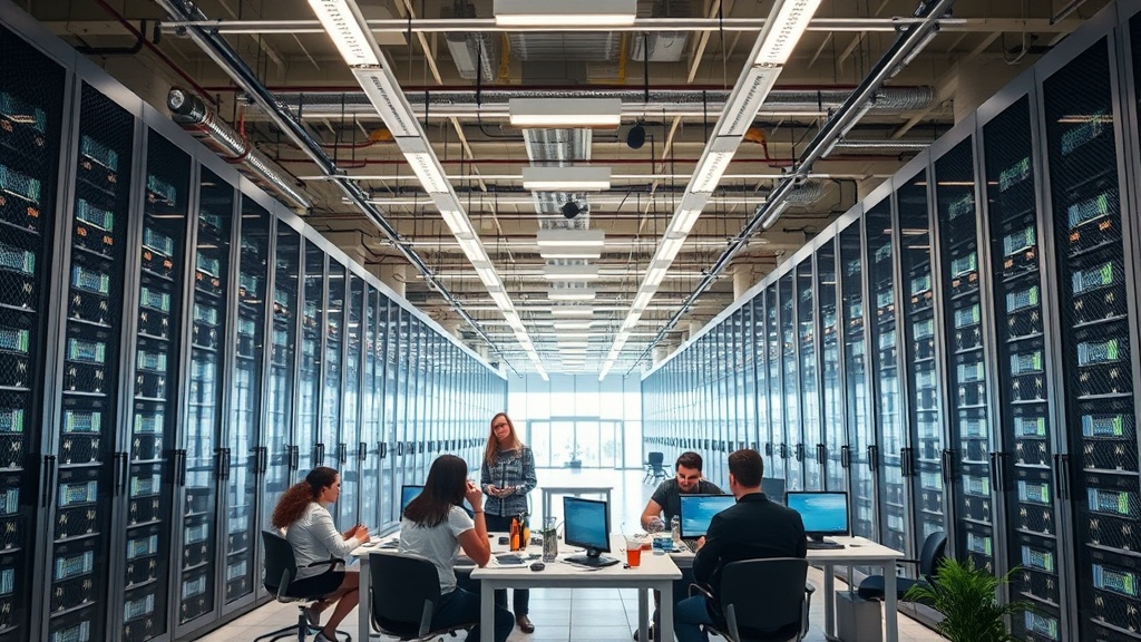 Alphabet's sprawling data center campus, a hub for AI computation