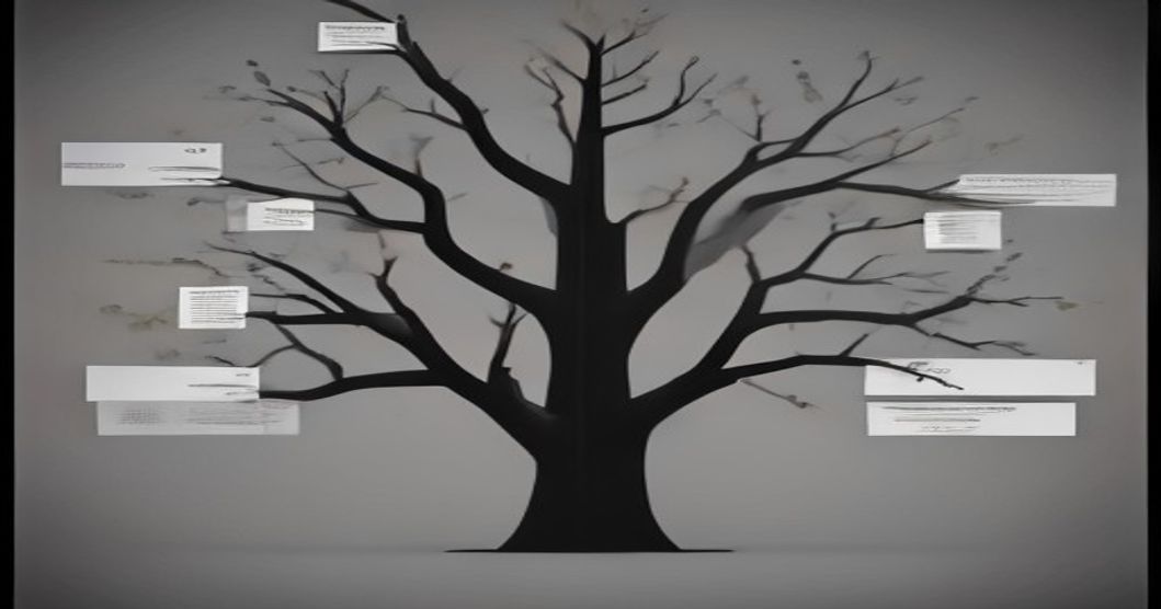 Conceptual diagram showing Git-like branching and merging applied to personal documents