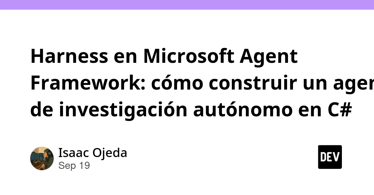 Microsoft Agent Framework: C# Agents for Complex Research Tasks