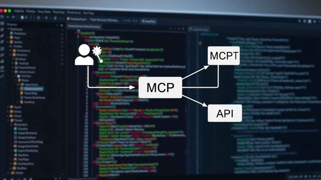 Diagram illustrating the flow from AI assistant to MCP to REST API