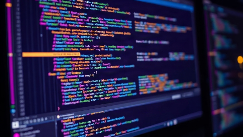 Close-up of a developer's screen showing complex code generation by an AI model
