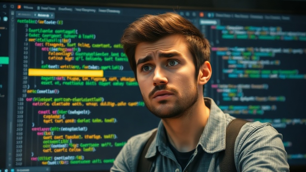 Developer looking frustrated at a long CI pipeline progress bar