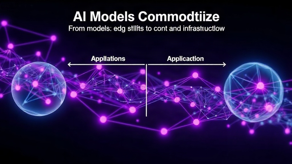 Diagram showing AI value chain shifting from models to applications and infrastructure