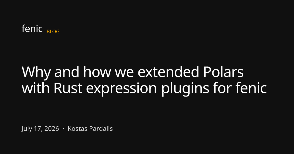 Rust Plugins Boost Polars Performance for Custom Data Operations