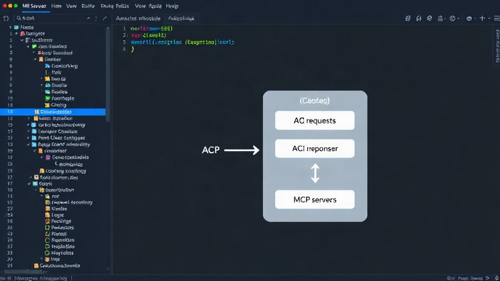 Diagram illustrating the flow of requests and responses between an AI model and an MCP server.