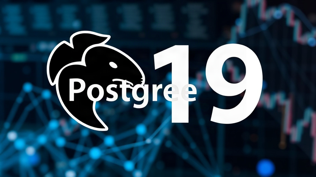PostgreSQL logo with '19' prominently displayed, suggesting a major release.
