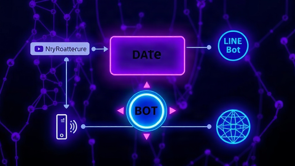 Diagram illustrating the flow of data from YouTube URL to LINE Bot and Gemini processing