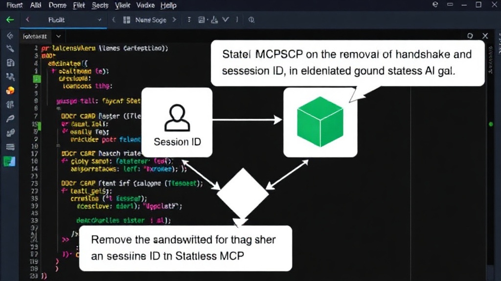 Diagram illustrating the removal of handshake and session ID in Stateless MCP