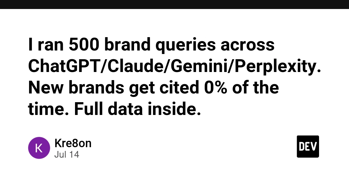 AI Models Cite New Brands 0% of the Time, Study Finds