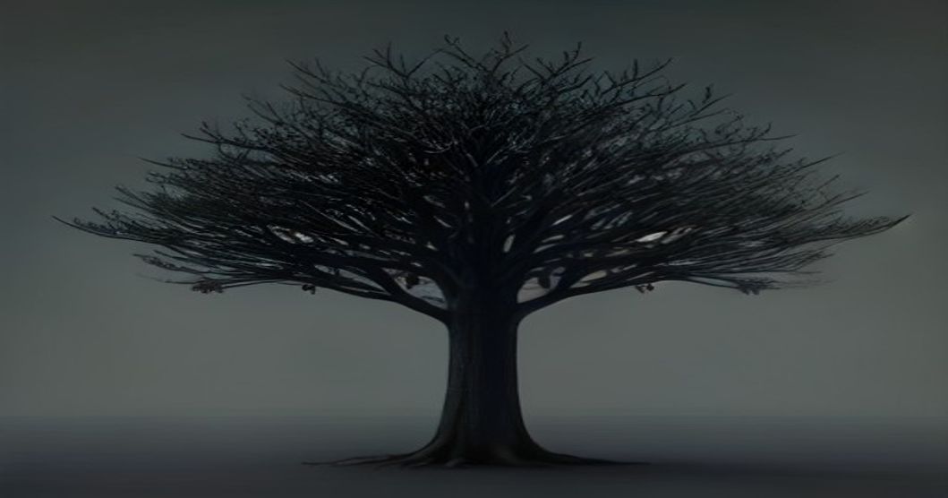 Visual representation of a B-tree index structure for database lookup