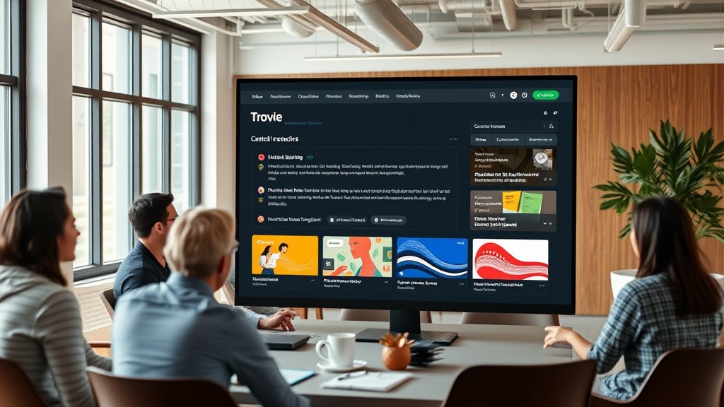 Trove platform interface showcasing topic selection and curated resource list