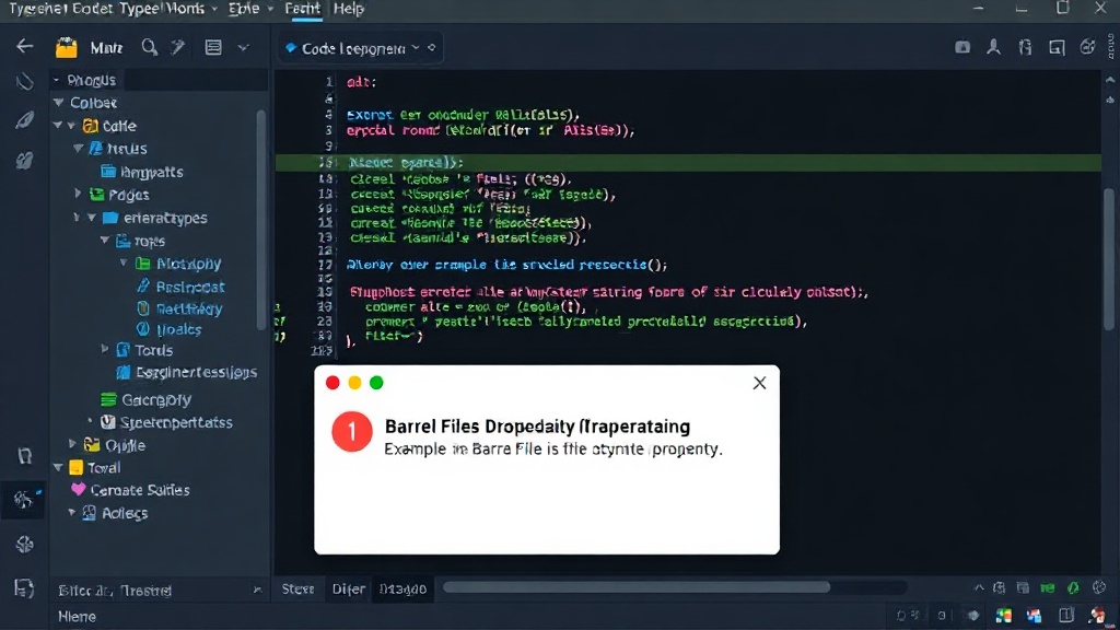 Example of a circular dependency error message in a TypeScript project