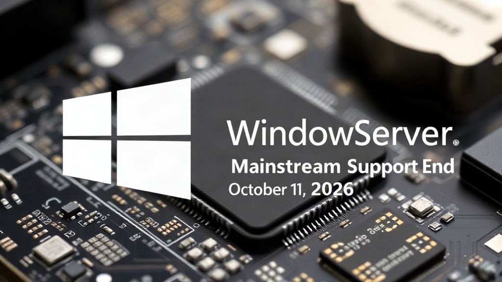Microsoft Windows Server logo with upcoming end of support date