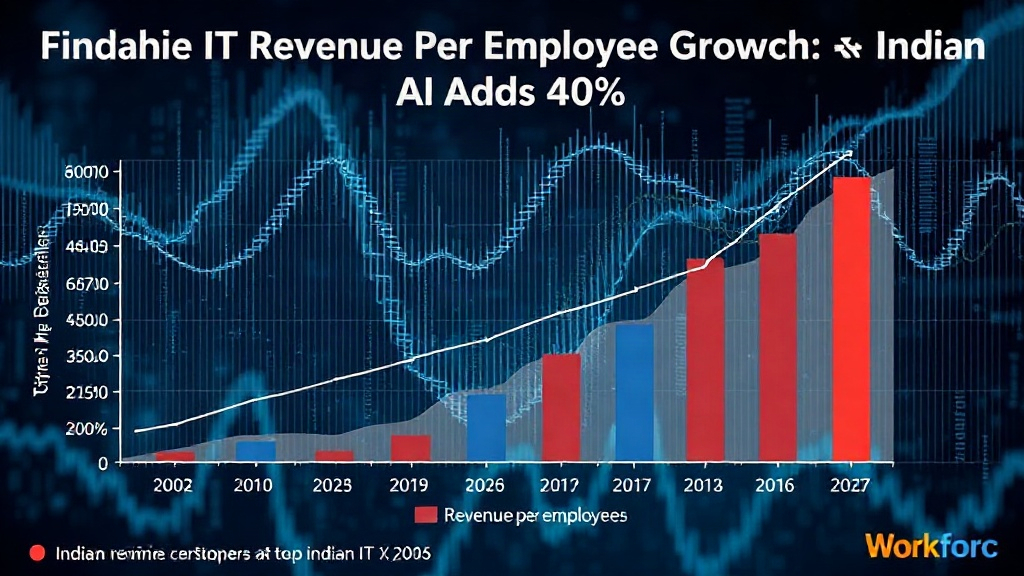 Chart showing year-over-year revenue per employee for top Indian IT firms