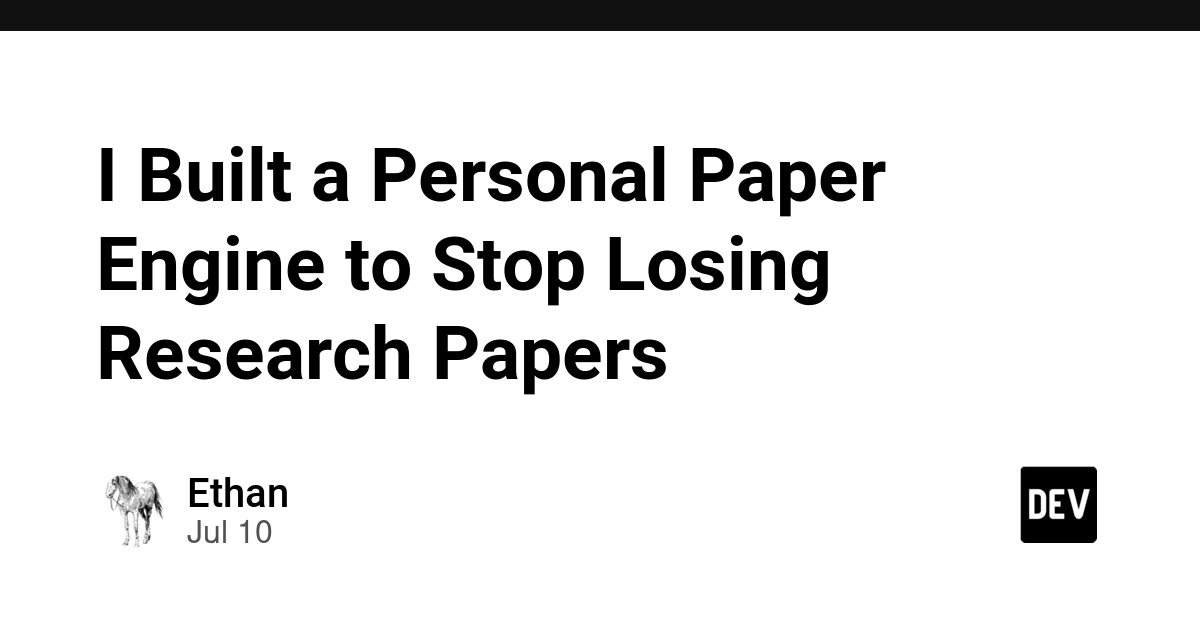 Personal Paper Engine Solves AI Research Context Collapse
