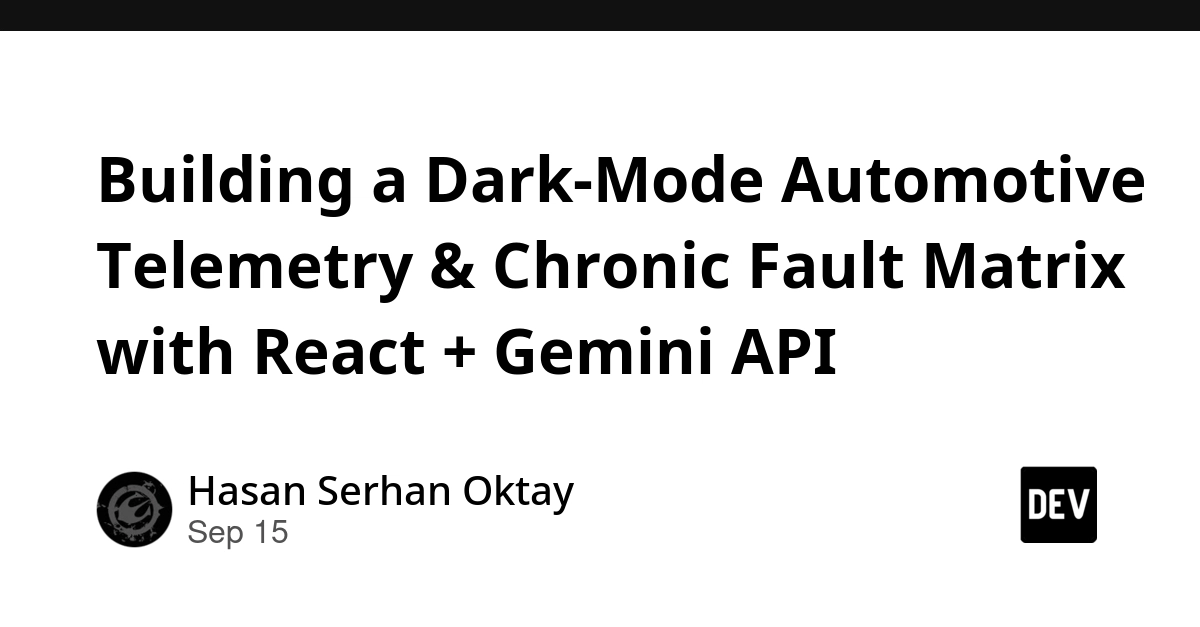 React, Gemini API Power Dark Mode Automotive Telemetry Matrix
